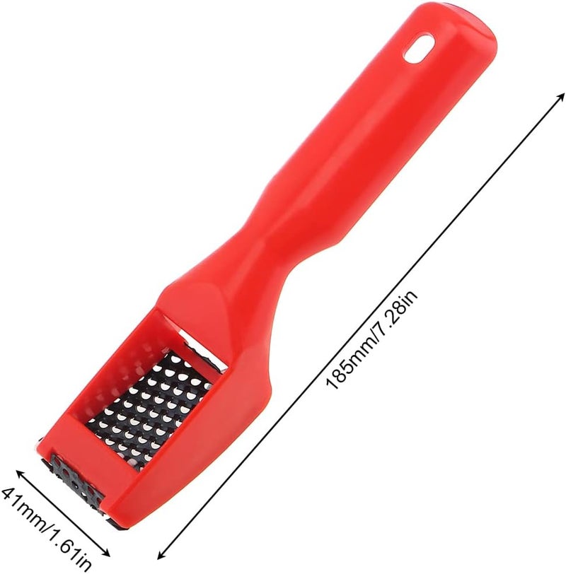 Omninmo 4pcs Surform Shaver Handy Hand Filing Razor Hand Tools Second-Cut Tooth Mill File Hand Plane Mini File Hand File, Red & Yellow - Image 2